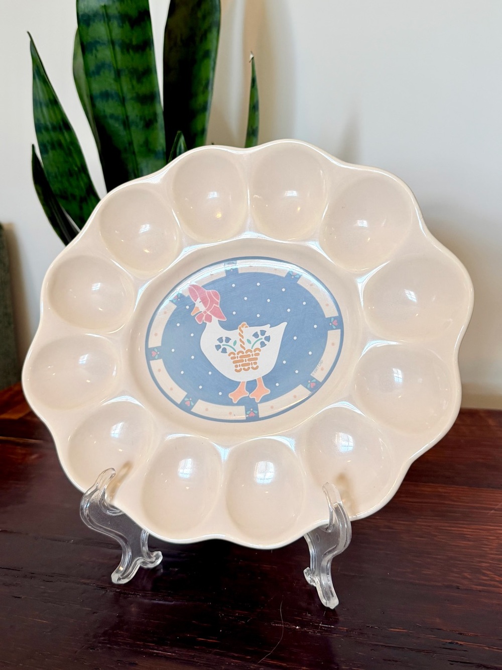 Vintage Goose Grandmacore Egg Platter Plate